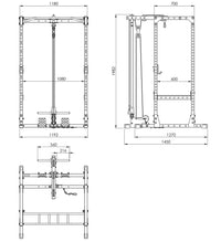 ATX® Power Rack 510 - mit Plate Load Latzug Maße