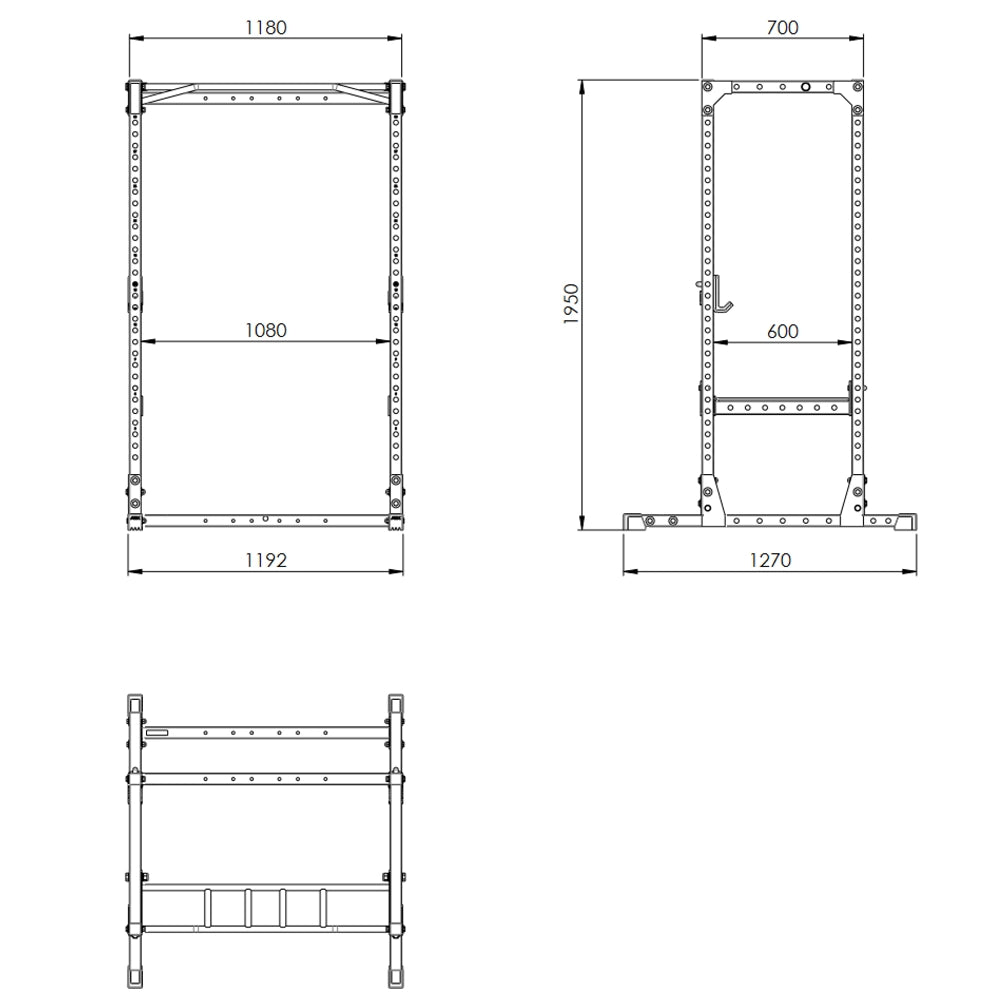 ATX® Power Rack PRX-510 with Flip Down Spotter - height 195 cm