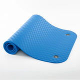 Profi Gymnastikmatte 180 x 65 x 0,8 cm blau aufgerollt