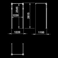 ATX® Functional WALL RIG 700 - BASIC 1 Maße