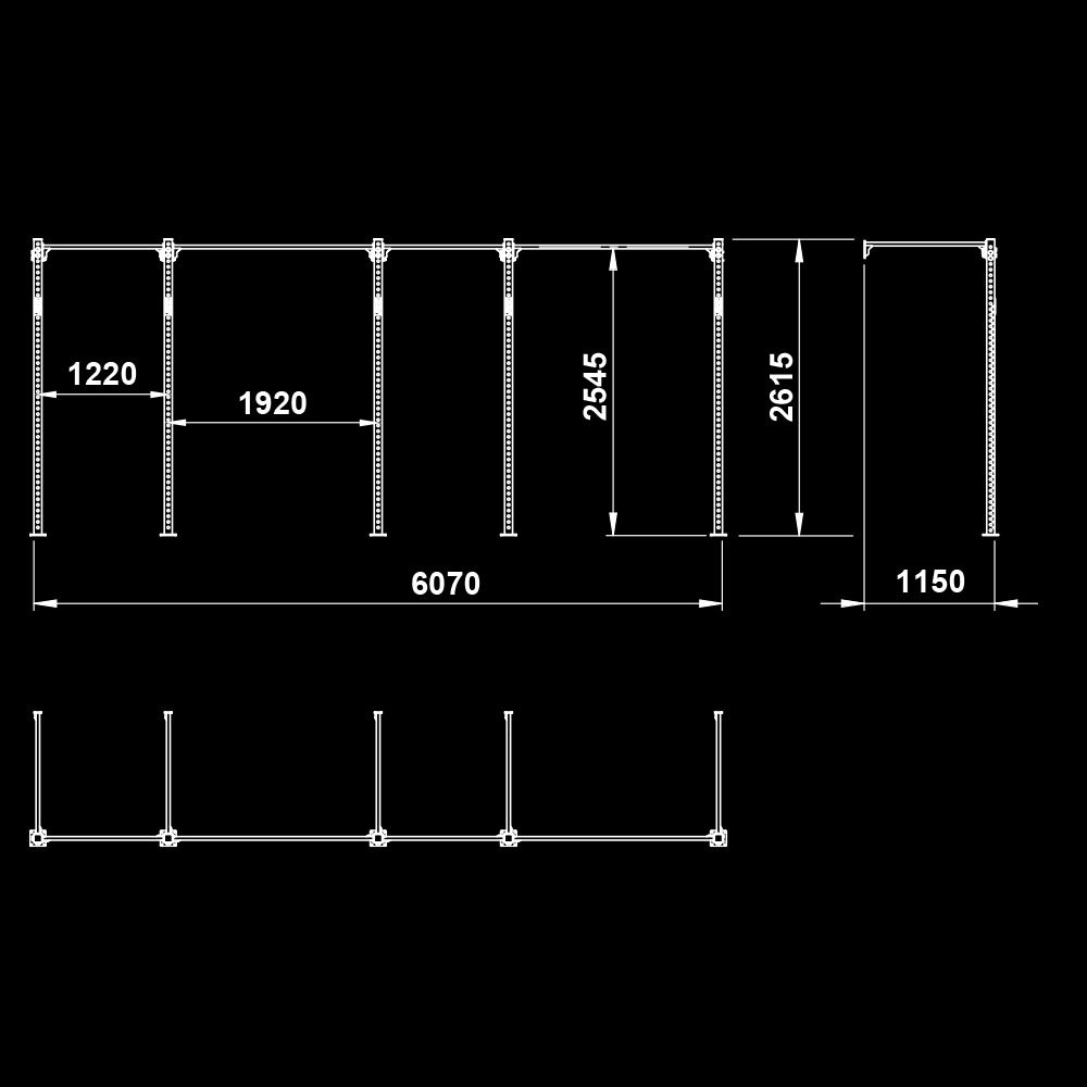 ATX® Functional WALL RIG 700 - BASIC 4 Maße