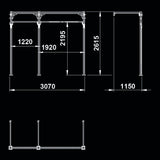 ATX® Functional WALL RIG 700 - Standard 2 Maße