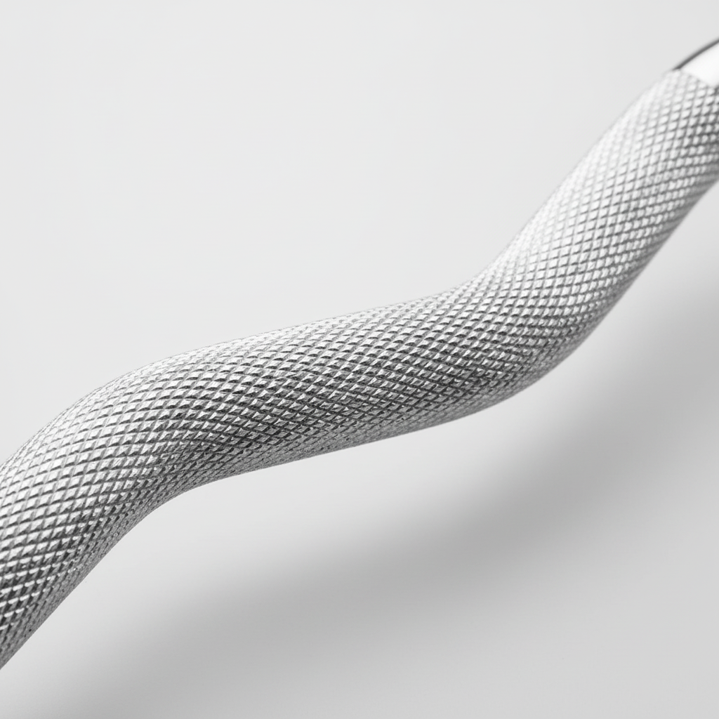 SZ Stange 50 mm X 120 cm - chrom Rändelung Knurling