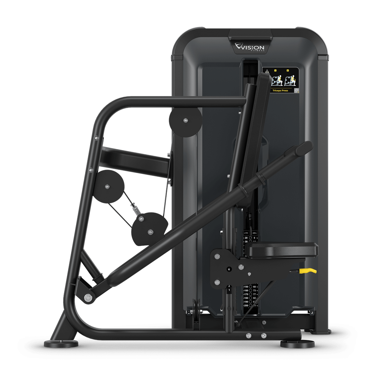 Trizeps Maschine – Vision Fitness Keystone seitliche Ansicht
