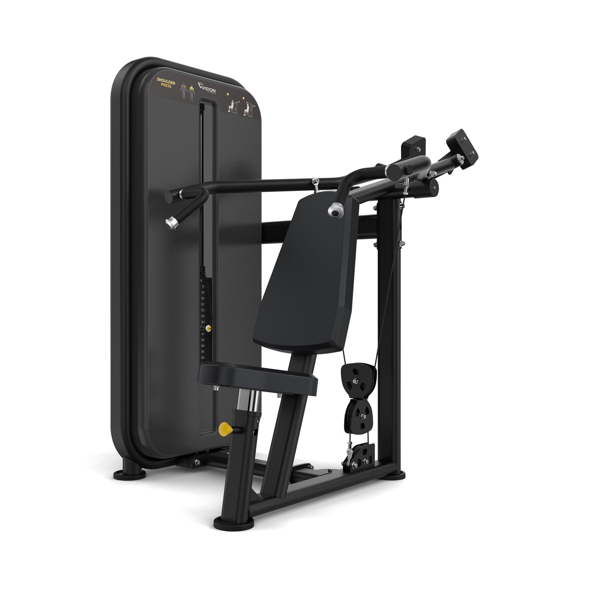Shoulder Stack Vision Fitness Shoulder Press Stack Weight – 68 kg, unilateral – motion ...