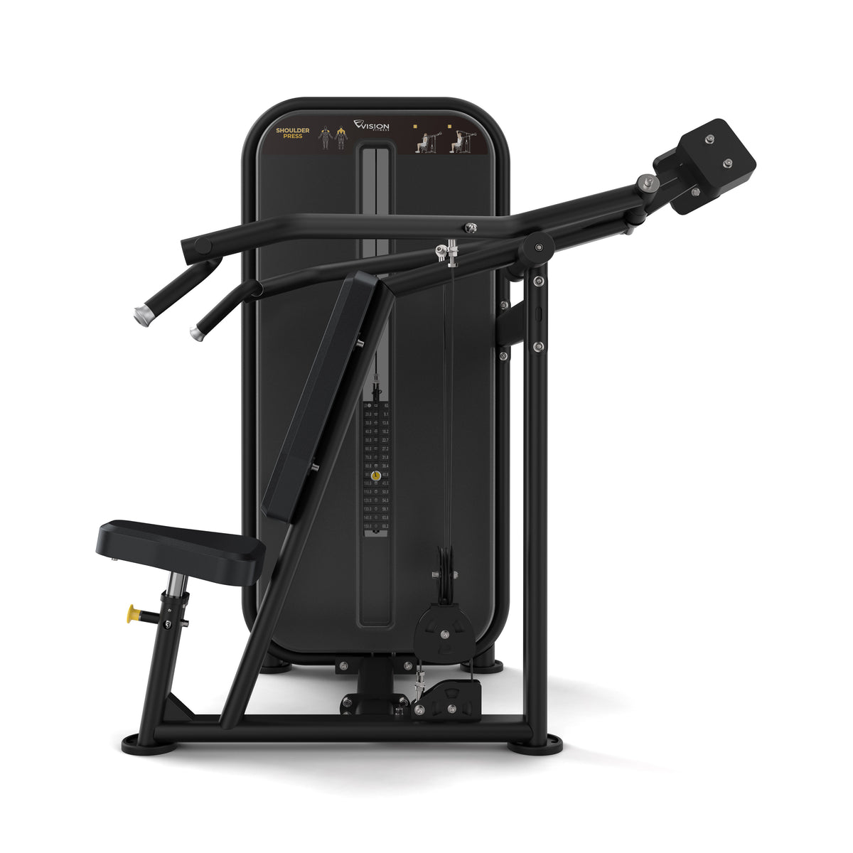 Shoulder Stack Vision Fitness Shoulder Press Stack Weight – 68 kg, unilateral – motion ...
