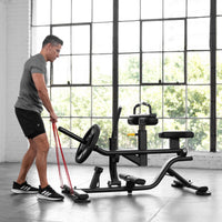 Wadenmaschine sitzend Plate Load - Vision Fitness für zusätzlichen Widerstand können Widerstandsbänder angebracht werden