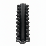 Vorteilspaket! Hex Hantelsatz Gummi - 1 bis 10 kg + Hantelablage