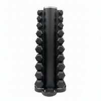 Vorteilspaket! Hex Hantelsatz Gummi - 1 bis 10 kg + Hantelablage