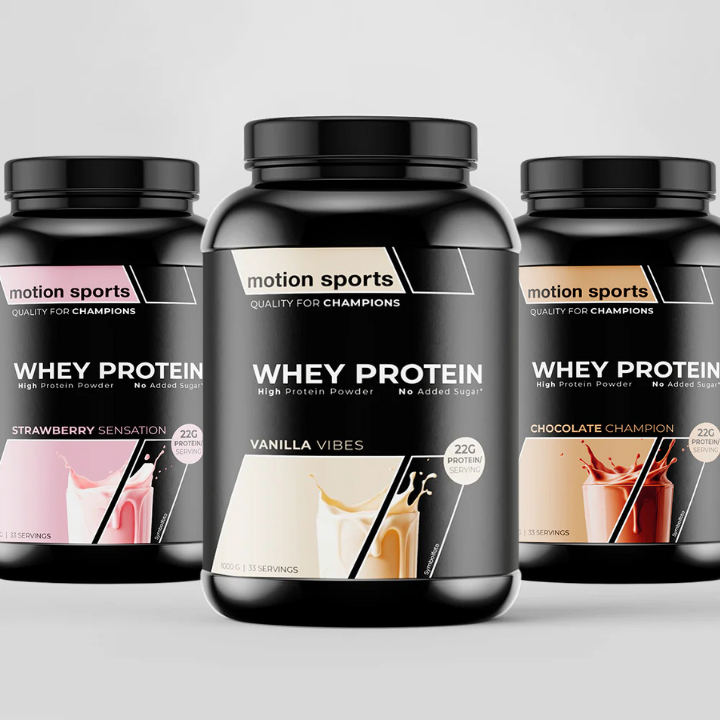 3-er Set Whey Protein motion sports