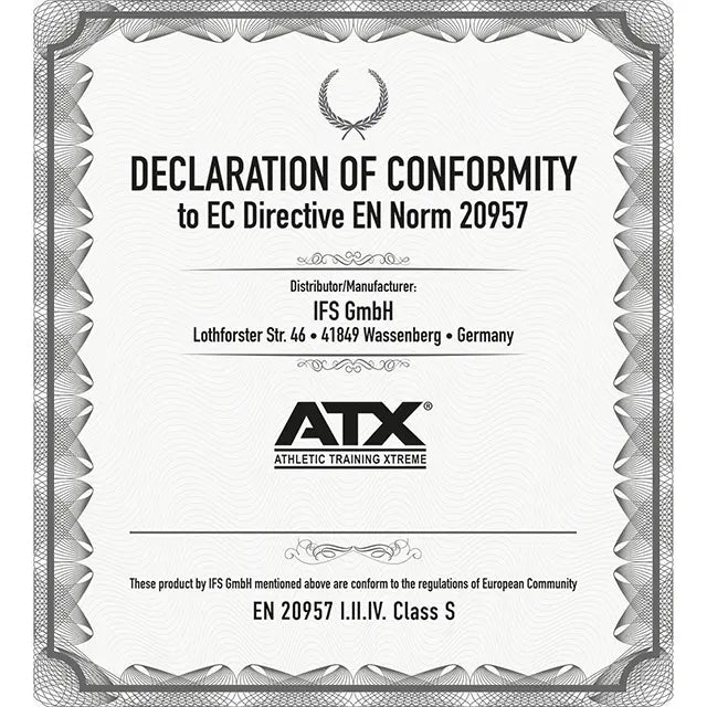 Declaration of Conformity to EC Directive EN Norm 20957