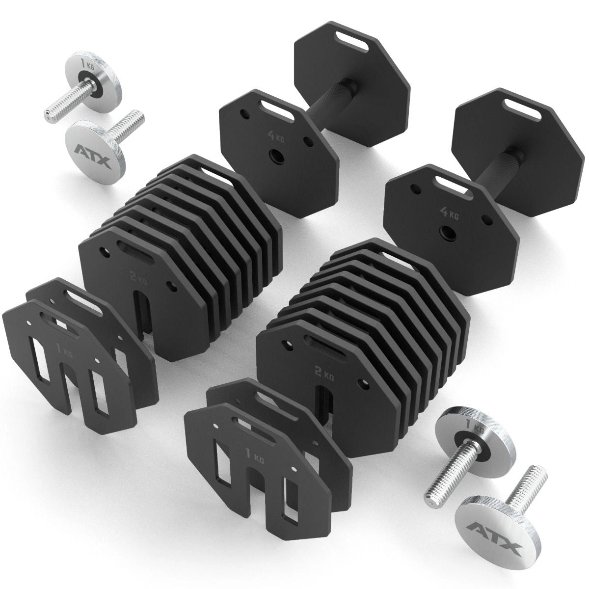 ATX® Octa-Dumbbells 2 x 24 kg Gesamtansicht