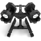 ATX® Octa-Dumbbells 2 x 24 kg - Verstellbare Hanteln inkl. Ablageständer