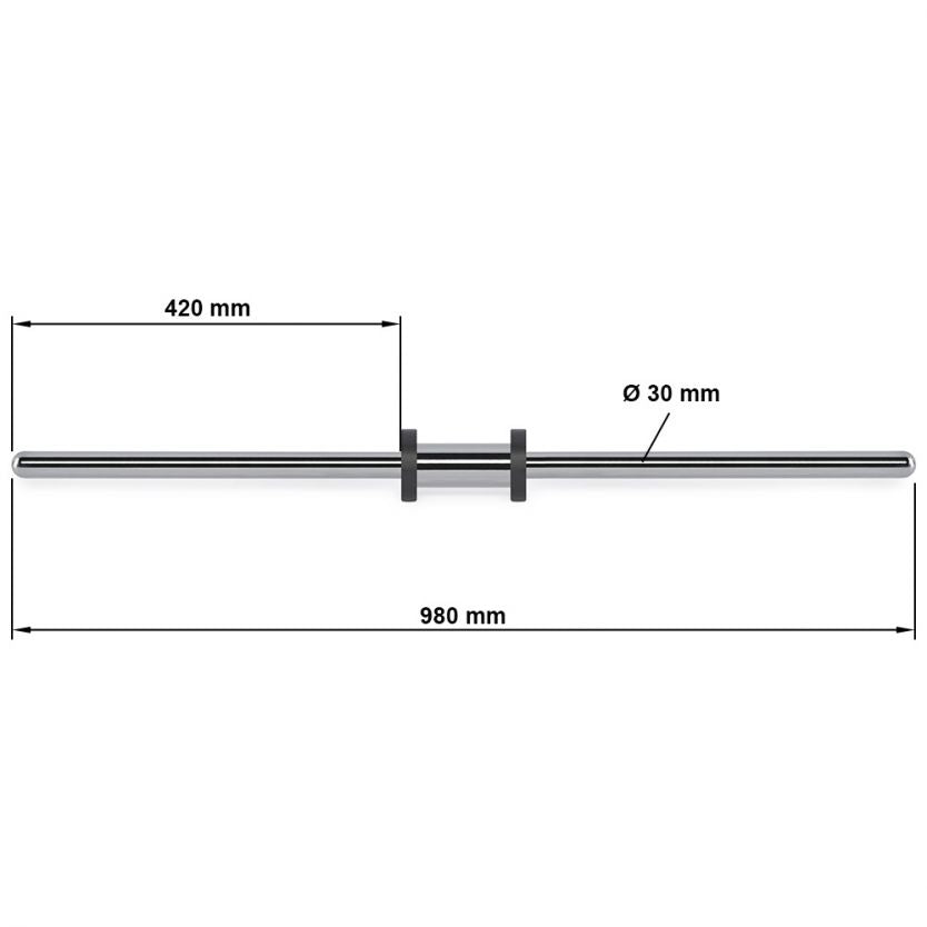 Adapter 30 mm Aufnahmewelle für ATX® Beinpresse / Hackenschmidt Maße