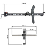 ATX® Belt Squat Option Maße: Länge: 139 cm; Breite: 110 cm; Höhe: 66,5 cm