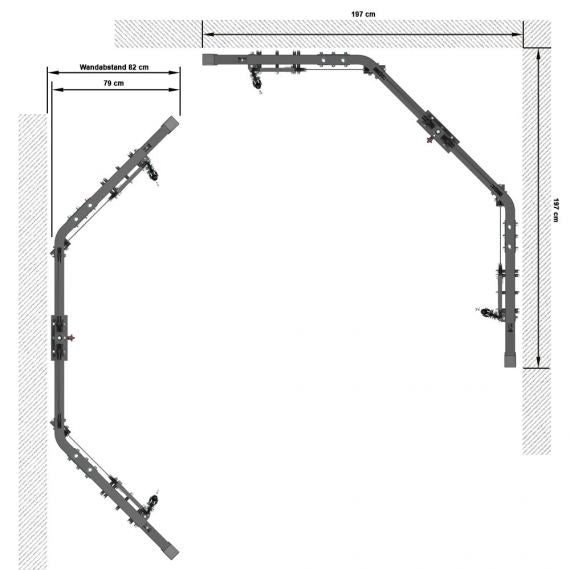 ATX® Cable Cross Over Stack Weight 600 Maße von oben