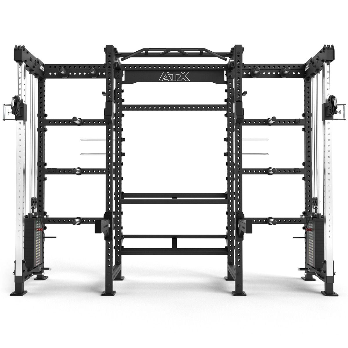ATX® Cable Cross Rack mit 2 x 90 kg Steckgewichten Frontansicht