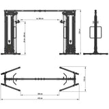 ATX® Cable Crossover Kabelzugstation Maße: Länge: 416 cm; Tiefe: 132 cm; Höhe: 239 cm