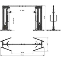 ATX® Cable Crossover Kabelzugstation Maße: Länge: 416 cm; Tiefe: 132 cm; Höhe: 239 cm