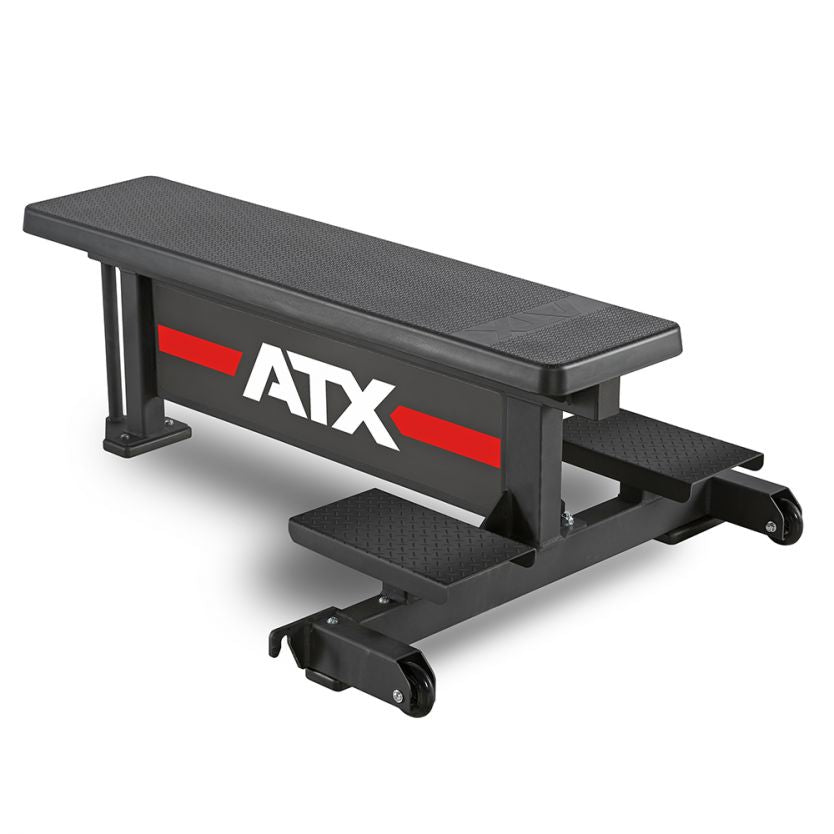 ATX® Combo Rack - Professionelle Wettkampf-Hantelbank - Rückenlehne mit großzügige Abmessungen von 122 x 30 cm und eine Höhe von ca. 44 cm, Besteht aus Polyurethanschaum mit extra griffiger Textur