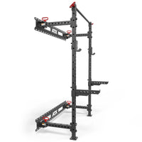 ATX® Fold Back Rack Half Rack 500 Seitenansicht mit Mounting Rail