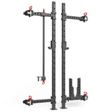 ATX® Fold Back Rack Half Rack 500 eingeklappt