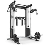 ATX® Cable Half Rack mit 2 x 90 kg Steckgewichte inkl. Deadlift Ablage