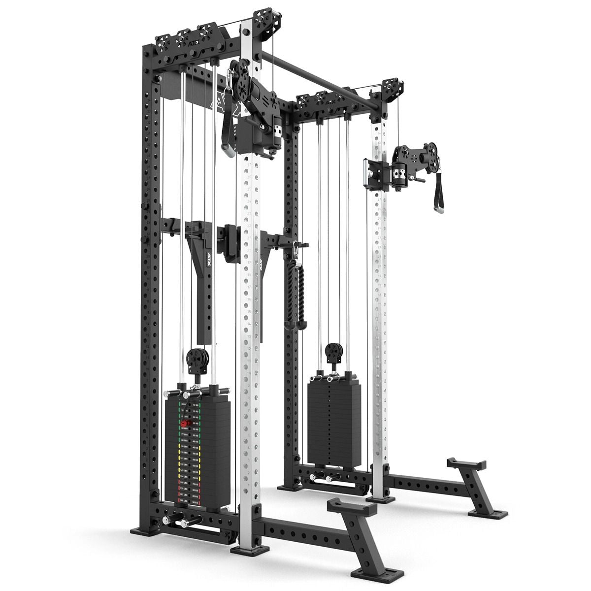 ATX® Cable Half Rack mit 2 x 90 kg Steckgewichte Komplettstation
