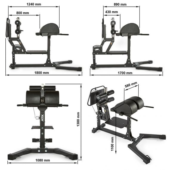 ATX® Glute Ham Trainer Pro Maße