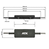 ATX® Rackable Hip Thruster Attachment Maße: Länge: 129 cm; Breite: 24 cm; Höhe: 11 cm