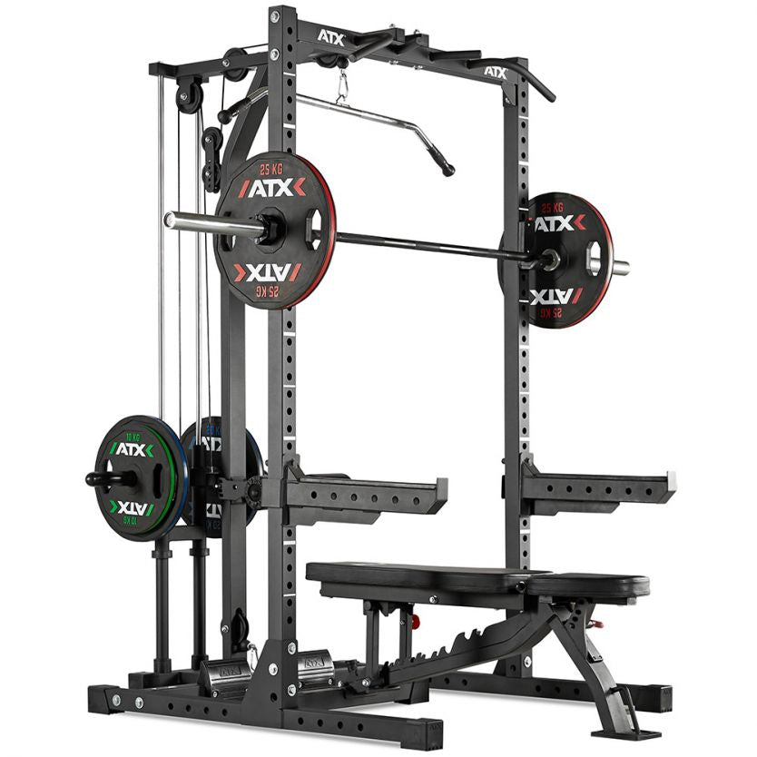 ATX® Half Rack 620 with Lat Pulldown Station Plate Load