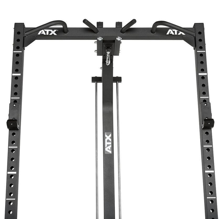  ATX® Half Rack 620 - Komplettsystem inkl. Latzugstation - Stack Weight inkl. integrierter Multi-Grip Klimmzugstange