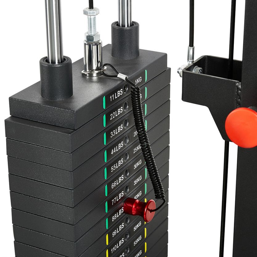  ATX® Half Rack 620 - Komplettsystem inkl. Latzugstation - Stack Weight - Inkl. Magnetsteckbolzen mit Sicherungskabel Kein Belastungsverlust durch direkte Gewichtsübersetzung 1:1