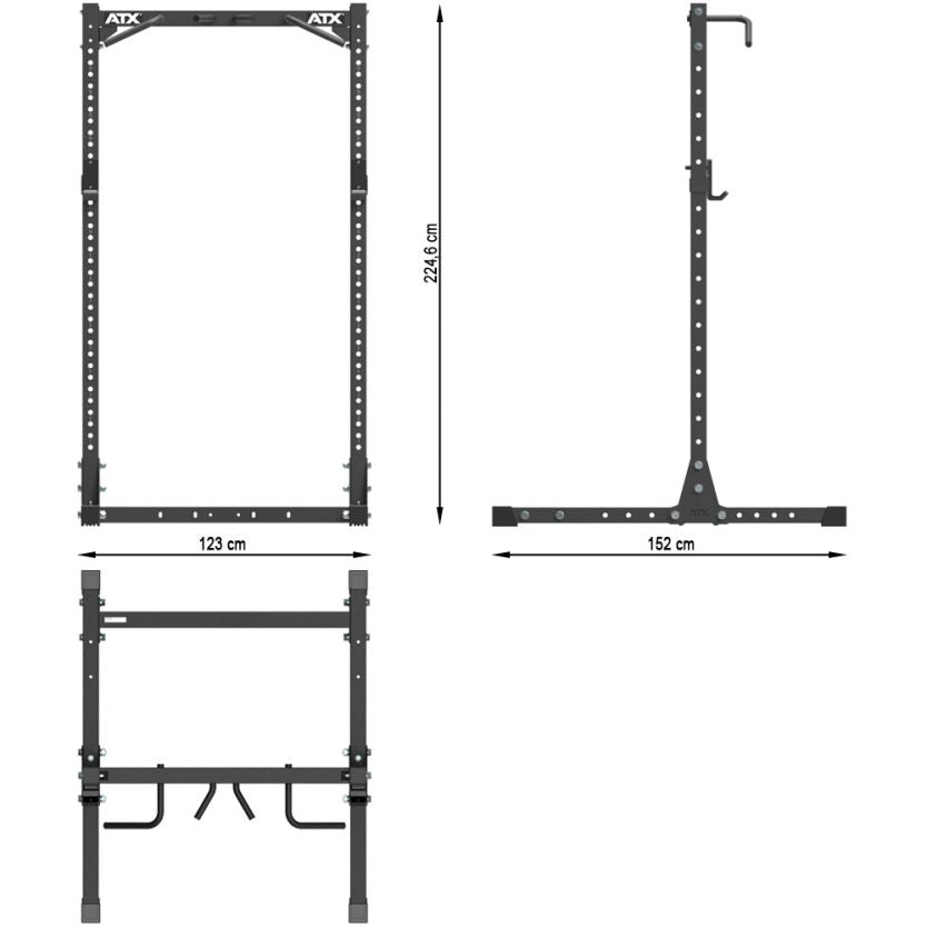  ATX® Half Rack 750 inkl. J-Hooks - 700 Type 5 Maße: Breite: 123 cm; Tiefe: 152 cm; Höhe: 225 cm