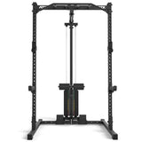 ATX® Half Rack 510 mit Latzugstation - 100 kg Steckgewichte - Höhe 195 cm Frontansicht