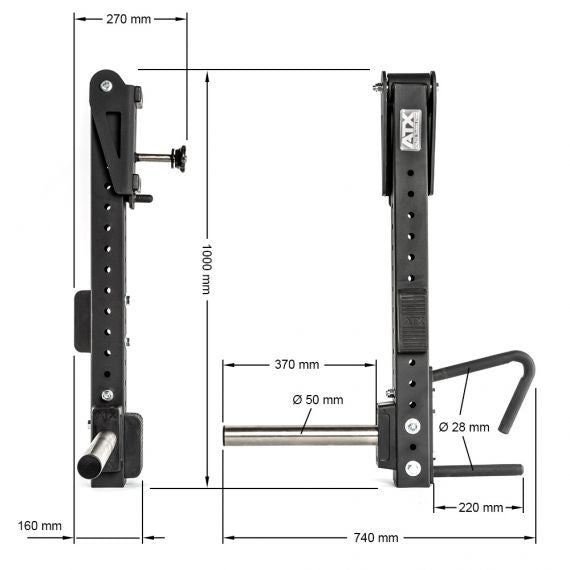 ATX® Jammer Arms - Lever Arms Series 800 Maße: Länge: 100 cm; Breite: 74 cm; Höhe: 27 cm