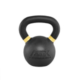 ATX Guss-Kettlebell 16 kg mattschwarz mit Farbcode gelb
