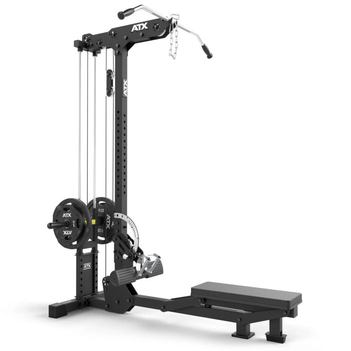 ATX Latzug Kraftstation - Seitenansicht mit Ruderbank