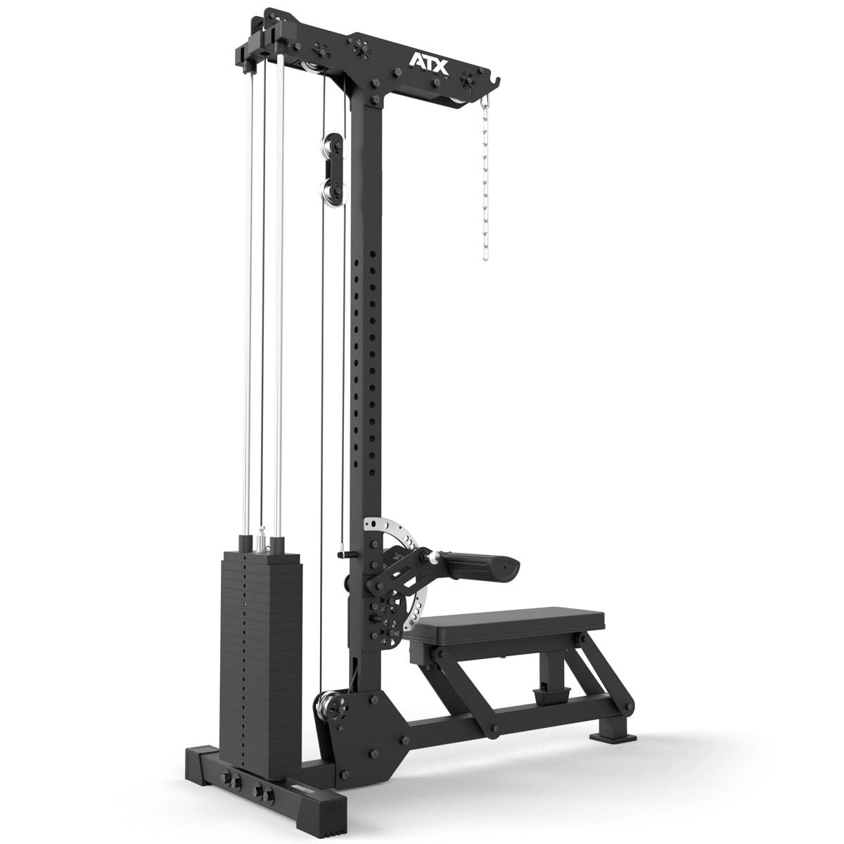 ATX® Latzug und Ruderzug - 115 kg Steckgewichte Ansicht schräg
