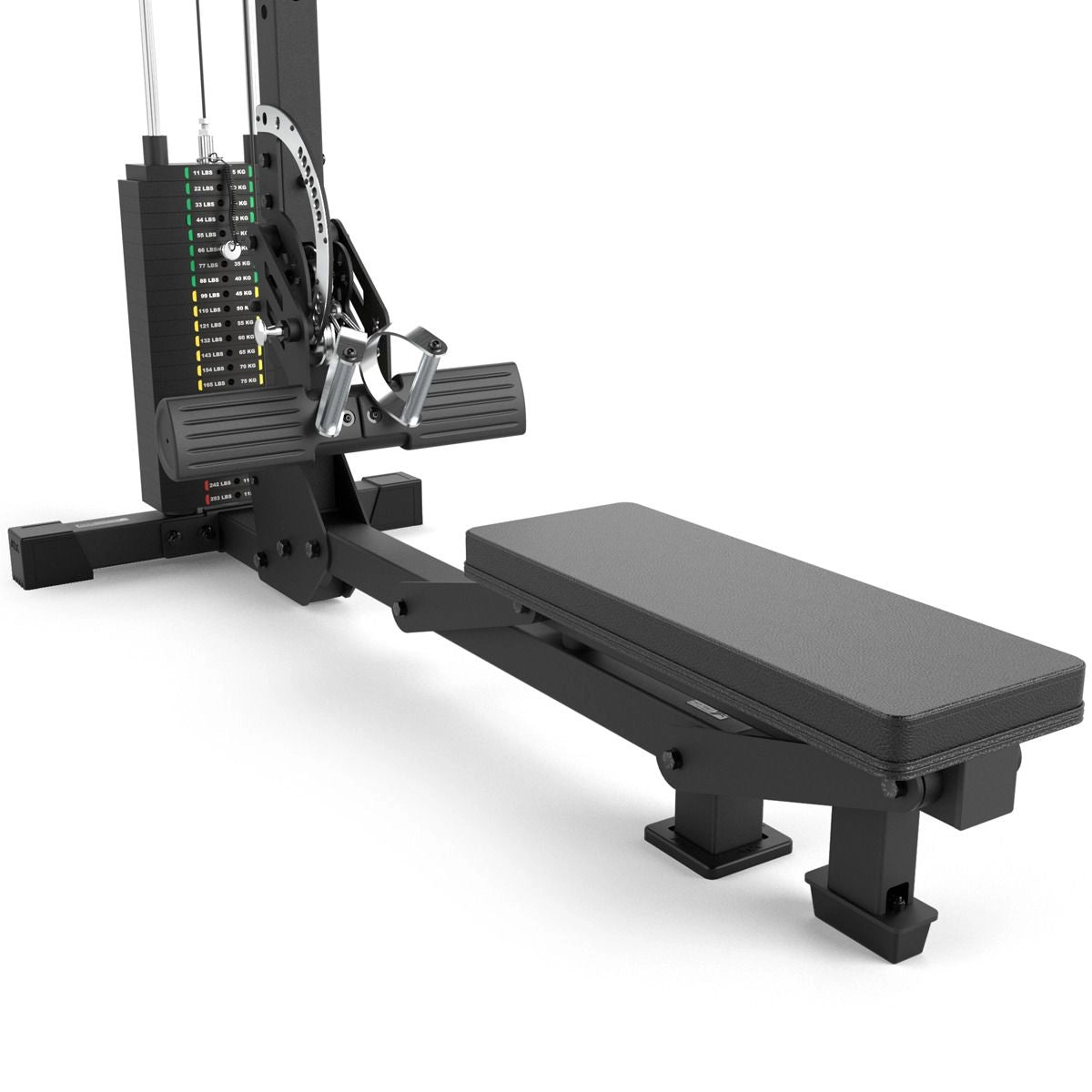 ATX® Latzug und Ruderzug - 115 kg Steckgewichte Rudersitz