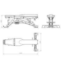 ATX® Warrior Bench - Slim Modell 2.0 Maße: Länge 122,3 cm; Breite 63,4 cm; 43,5 cm