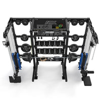 ATX® Multi Cable Rack & Storage Station - The Wall Ansicht von oben mit Equipment