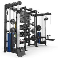 ATX® Multi Cable Rack & Storage Station - The Wall Schrägansicht mit Zubehör