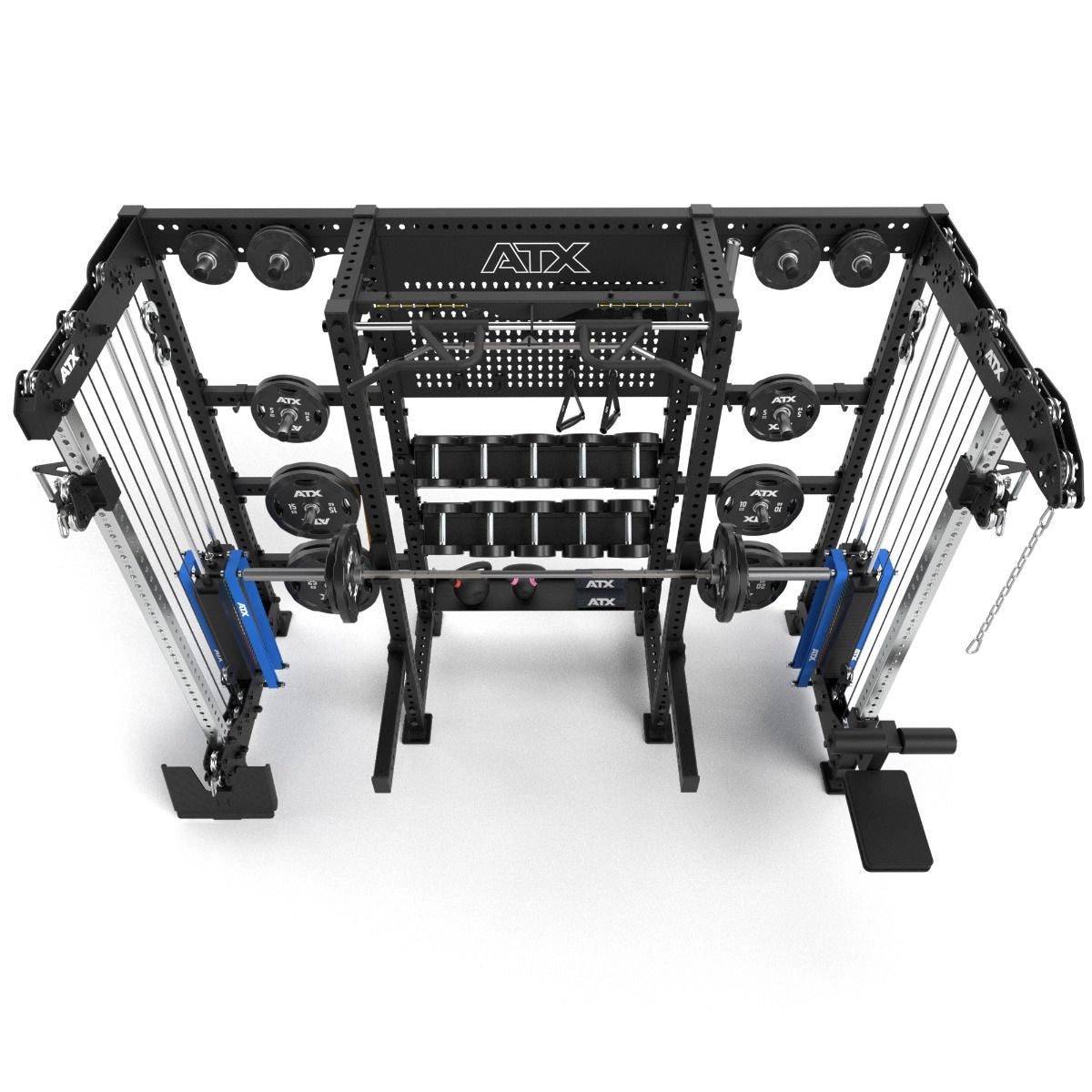 ATX® Multi Cable Rack & Storage Station - The Wall Ansicht oben mit Zubehör