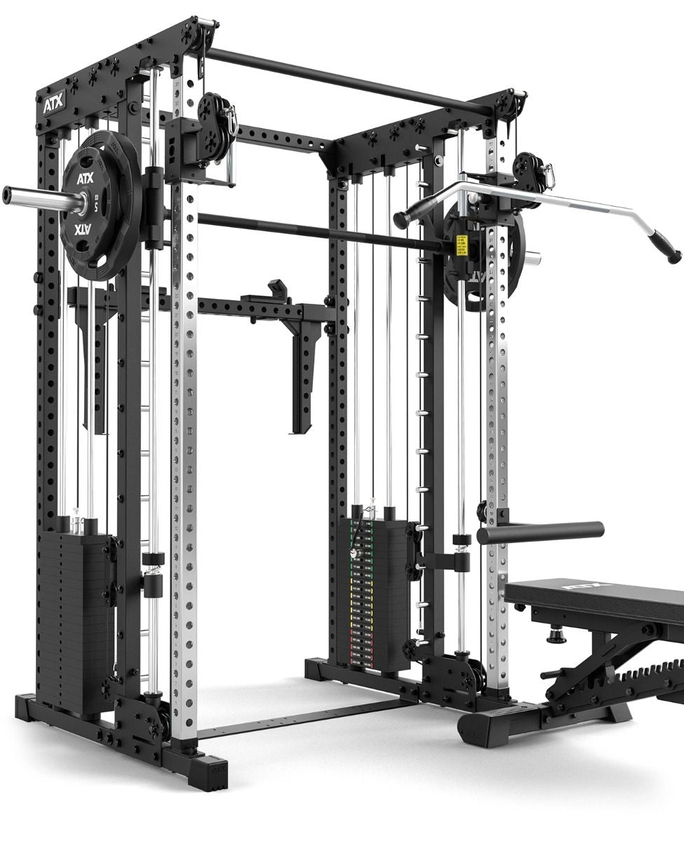 ATX® Multi Smith Rack - Höhe 195 cm - 2 × 100 kg mit Hantelbank
