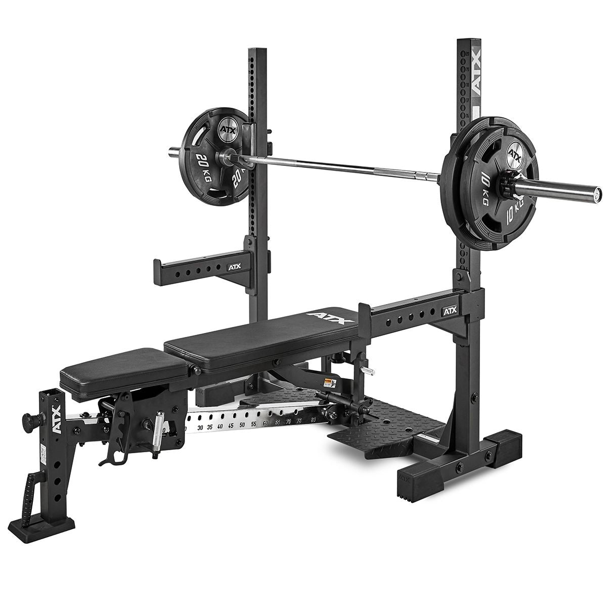 ATX® Multi Bench Press Drückerbank mit Hantelstange und Scheiben