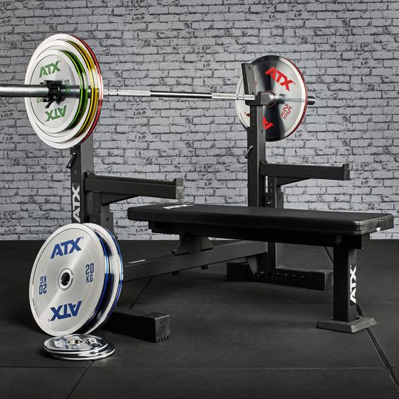 ATX® Bench Press 700 mit Langhantelstange und Hantelscheiben