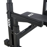 ATX® Bench Press 700 Hantelablage und Notablagen mit Gummi Protektoren zur Schonung der Rändelung der Hantelstange und zur Geräuschdämpfung