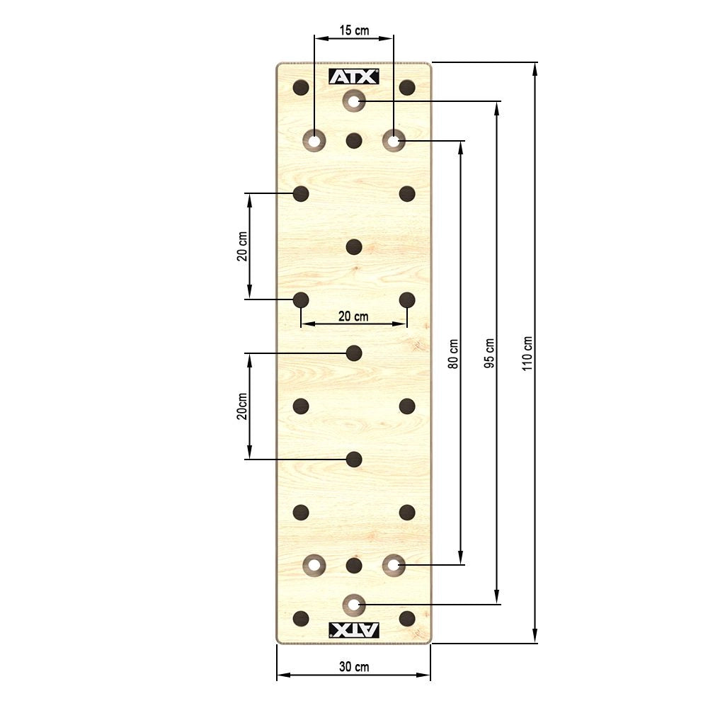 ATX® Pegboard - Kletterbrett Maße