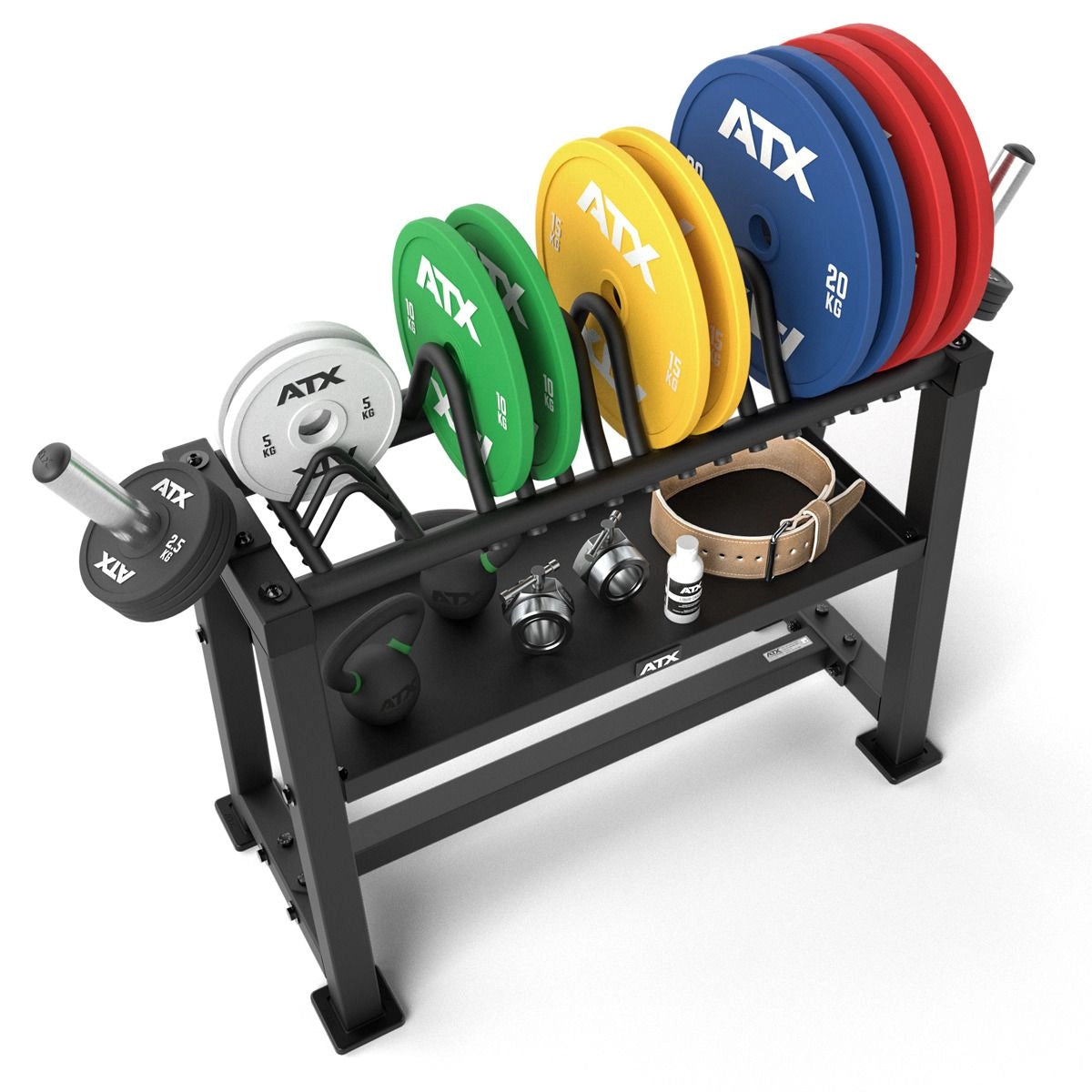 ATX® Hantelscheibenständer mit Hantelscheiben